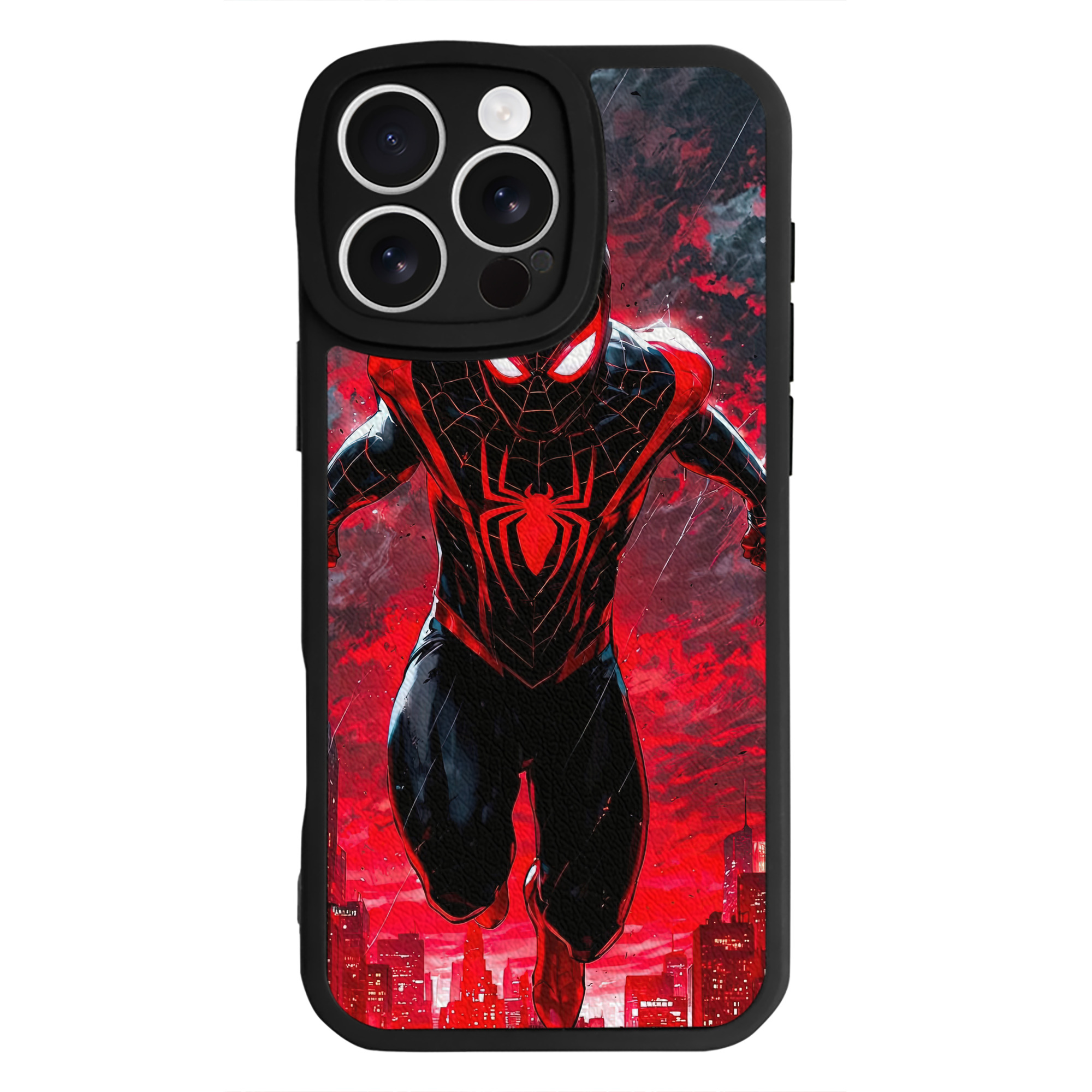 （画像用） Spider Man スパイダーマン 【iPhone 16シリーズ対応】シリコンスマホケース（レザー調） 材質：シリコン